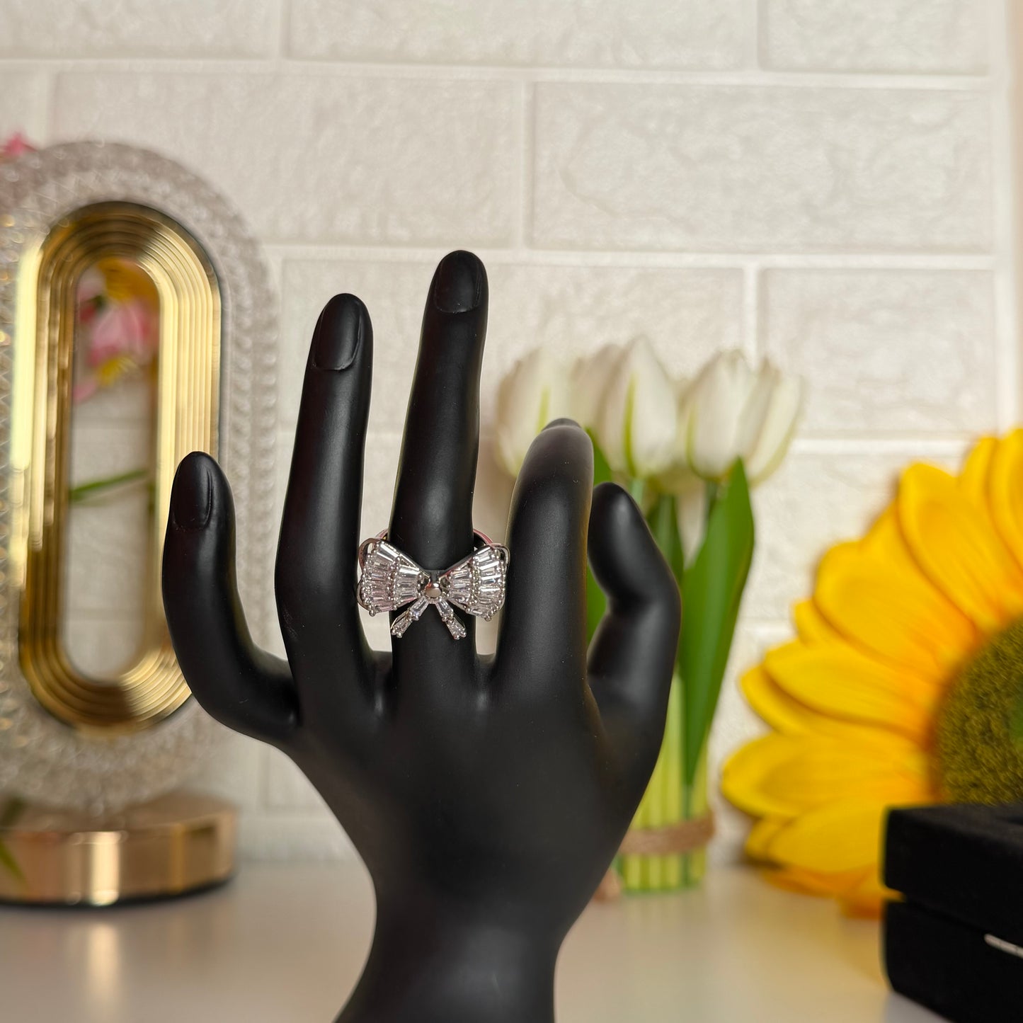 Bow Crystal Ring