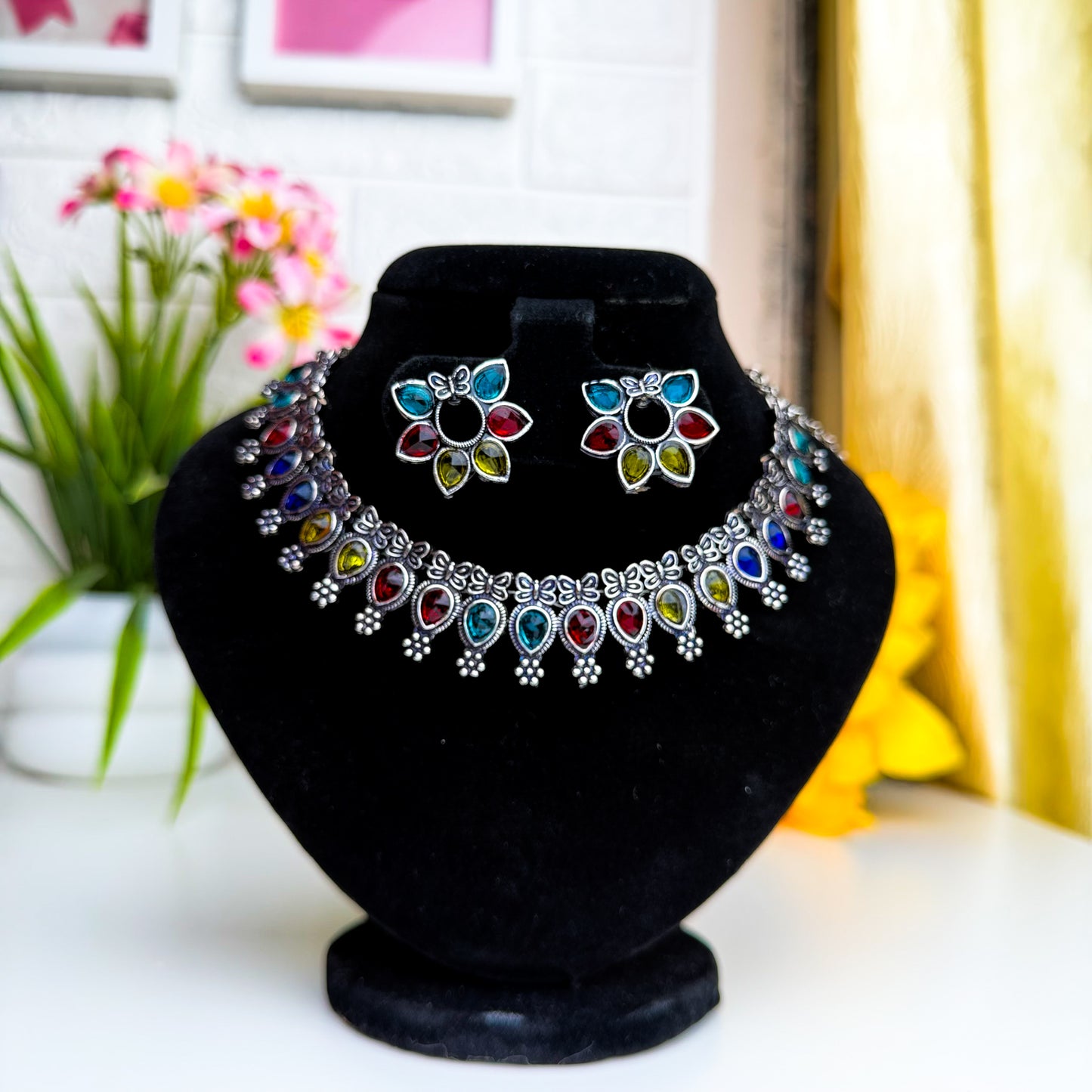 Rainbow Mirror Choker Set 🌈✨