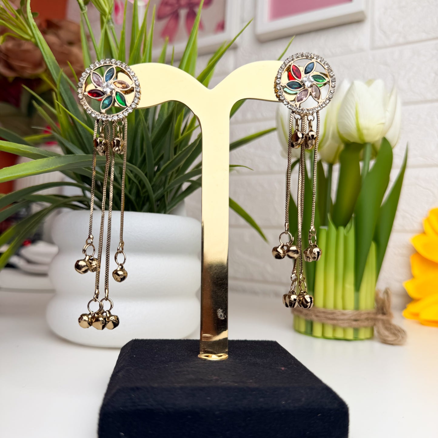 Floral Drop Jhumka