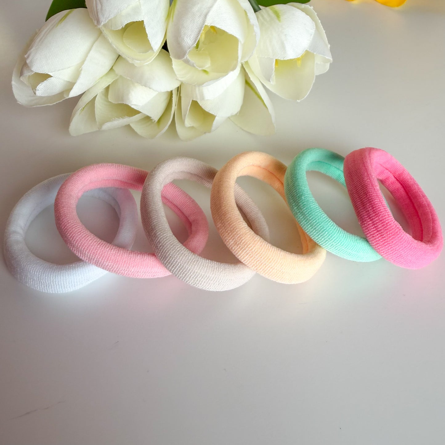Pastel Luxe Hair Ties – Set of 6 🎀