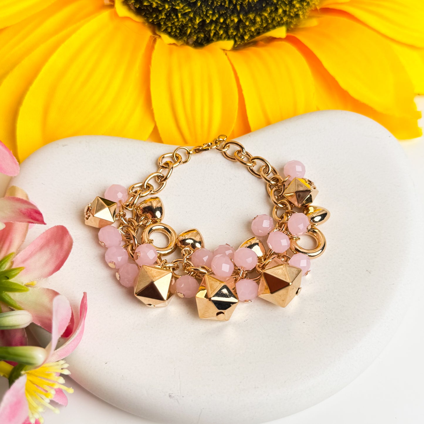 💗 Rosé Gold Charm Bracelet ✨