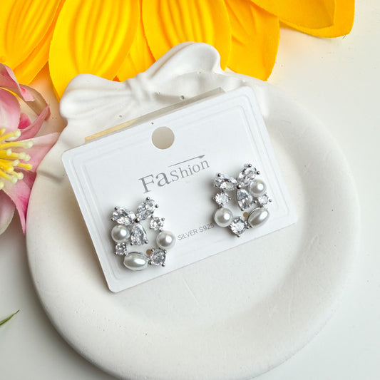 Pearl Crystal Studs