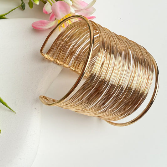 Golden Layered Cuff Bracelet 💎