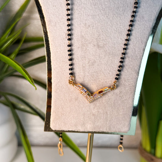 V-Line Mangalsutra 🖤✨