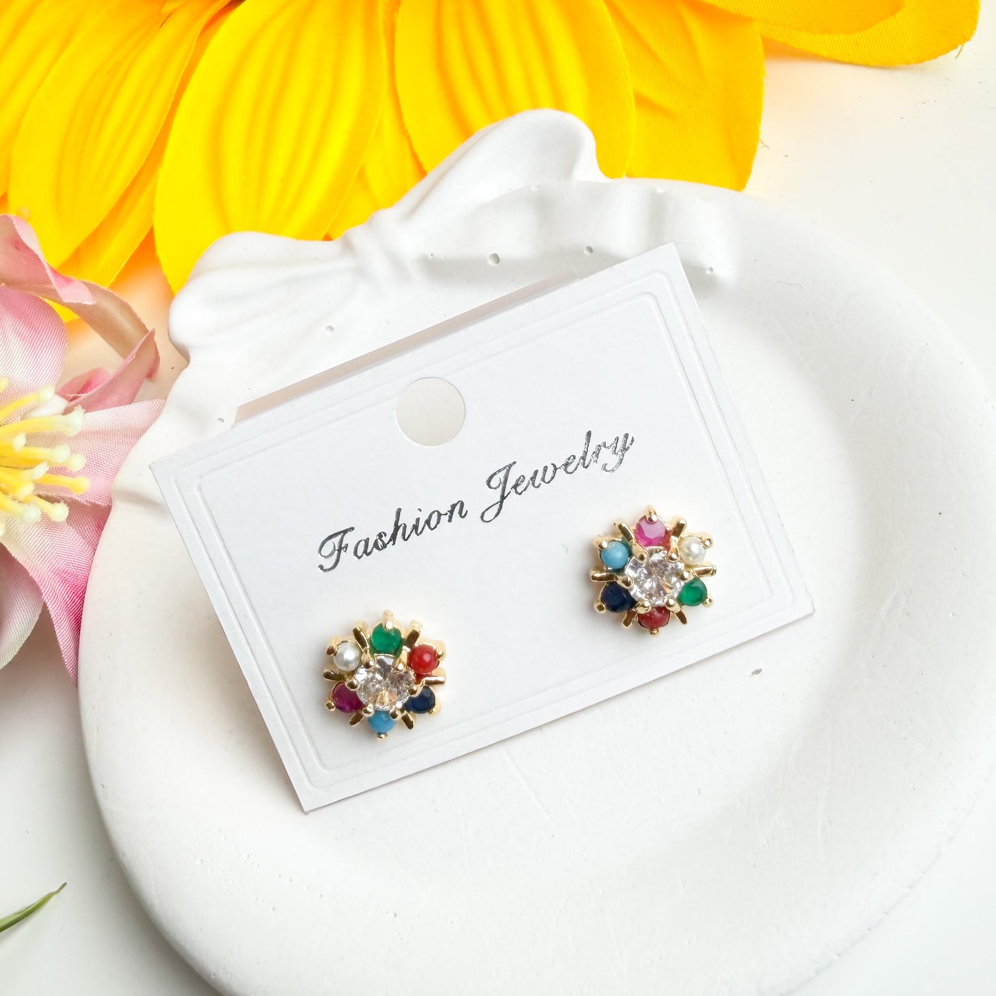Rainbow Bloom Studs