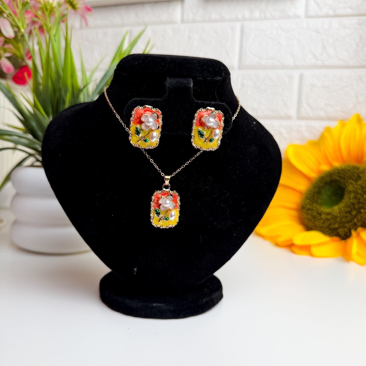 Sunflower Bloom Jewelry Set 🌻✨