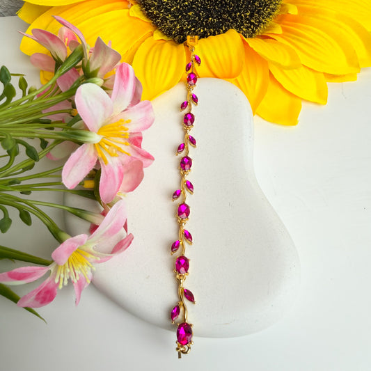 ❤️ Ruby Tulip Bracelet ✨