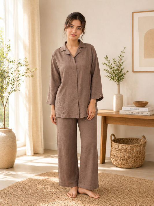 Mocha Relaxed Co-Ord Set